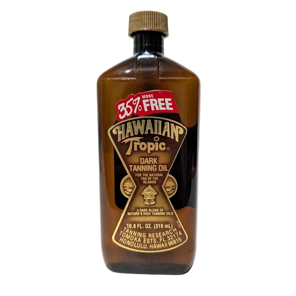 Vtg Hawaiian Tropic Dark Tanning Oil Original Formula 10.8 fl oz No Sunscreen